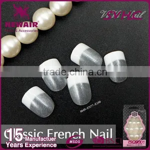 24pcs Set Lady Artificial False Nails Tips Color Edge Opposite French Fake Nail thumbnail-1