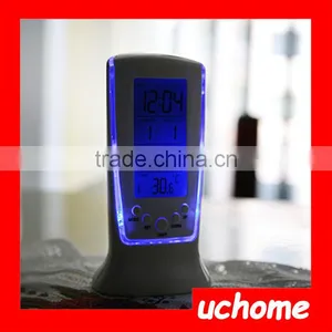 UCHOME 3 in 1 Light Calendar Thermometer Grandfather Clock With Birthday Reminding thumbnail-3