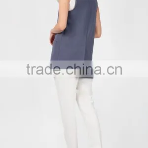 Sleeveless Jacket Bulk Wholesale Perfect Spring Vest Front Pocket Ponte Sleeveless Outdoor Jacket For Girls Fancy thumbnail-3