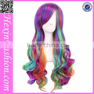 Fashion 70 CM Mixed Color Wig Cap Hairstyles Wholesale thumbnail-3
