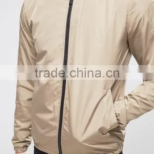 2017 Wholesale High Quality New Design Durable Baseball Collar 100% Polyester Lead Grey Casual Men Fashion Bomber Jacket thumbnail-3