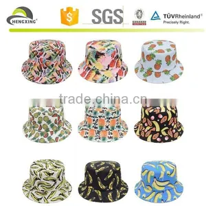Unisex Hawaiian Palm Pineapple Cloche Bucket Hat Fishing Outdoor Beach Sun Caps thumbnail-2