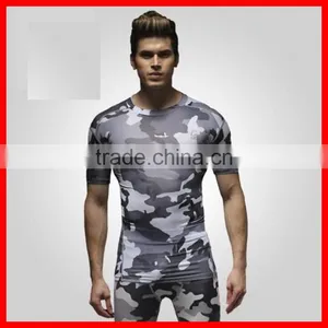 2015 Wholesale Sportswear Running Shorts Fitness Wear Garmen Wholesale or Custom Men's Compression Jersey thumbnail-3