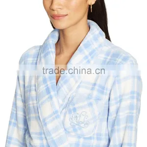 Checked Long Sleeves Dress Women Winter Pyjamas thumbnail-3