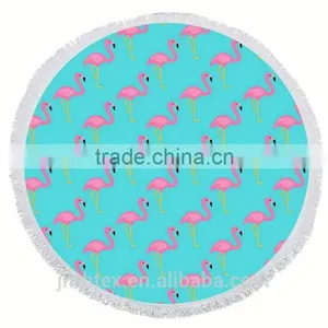 Custom 100% Cotton Round Beach Towel Made in China thumbnail-2