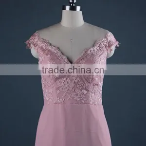 Beaded Pink Long Evening Dress thumbnail-6