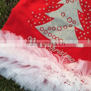 Girls Red Christmas Dress Hot Sell Baby Girl's Cotton Full Sleeve Dress 2-7years Party Christmas Tree Dress Princess Dresses thumbnail-3