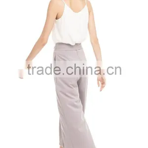 2017 OEM Women Tie Sash High Waist Fully Lined Pants thumbnail-5