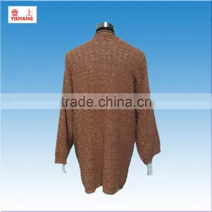 100%Acrylic Slubby Yarn Lady Fashion Sweater thumbnail-2