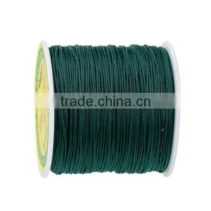 Polyamide Nylon Jewelry Thread Cord For Buddha/Mala/Prayer Beads Dark Green 0.5mm thumbnail-1