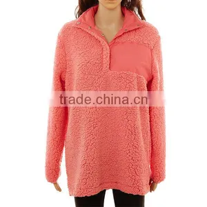 Wholesale Monogram Sherpa Fleece Woman Pullover Sweater thumbnail-1