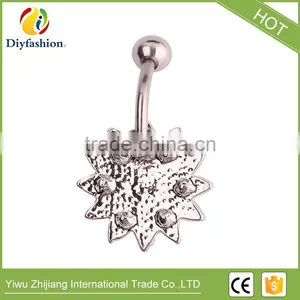 Multifunctional Sun Flower Navel Ring for Wholesales thumbnail-2