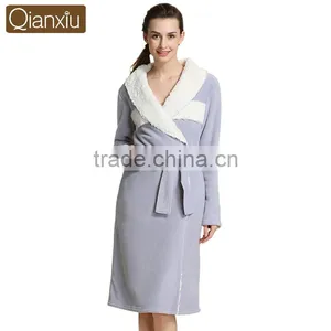China Wholesale Websites Qianxiu Elegant Cheap Sleeping Female Robe thumbnail-3