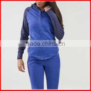 Fitted Tracksuit Custom Women Gym Sportswear Two Tone Plain Tracksuit Wholesale thumbnail-1