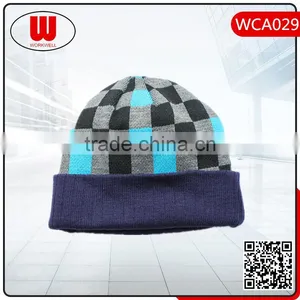 Hot Sale New Winter Jacuard Knitted Acrylic Caps thumbnail-1