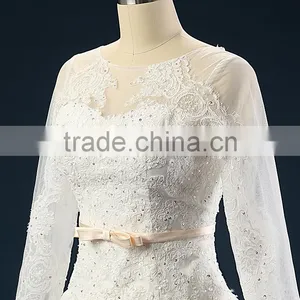 2017 Wedding Dress Mermaid Lace Ball Gowns 3/4 Sleeves Tull Net Wedding Gowns AS41601 thumbnail-6