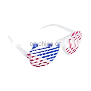 American Flag USA Patriotic Design Plastic Shutter Glasses thumbnail-2