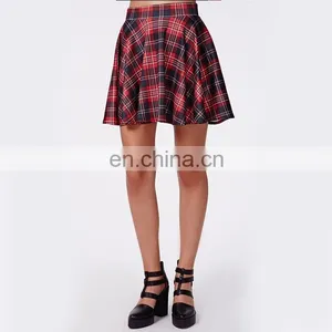 Red and Black Checked Cheer Leading Skirt thumbnail-4