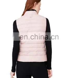 Chinese Manufacturer 100% Polyester Pink Padded Vest Women thumbnail-5