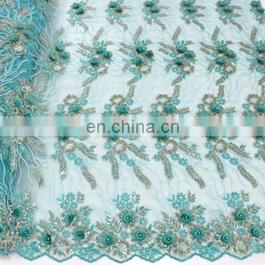 Textile China Supplier Fabric Wedding African Embroidery Lace Fabric Handwork French Lace Fabric thumbnail-4