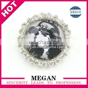 Various Cartoon Photo Acrylic Rhinestone Metal Button thumbnail-5