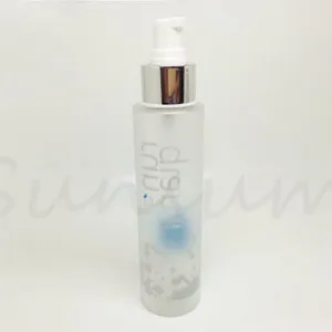 Set Matte Cosmetic Container Silver Lotion Pump Lotion Bottle thumbnail-2