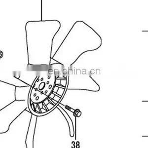 Diesel Engine Parts 4TNV84 Fan Cooling 129648-44700 thumbnail-1