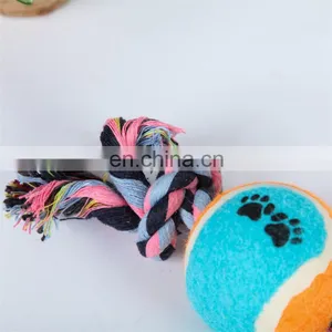 Top Selling Woven Cotton Pet Toys for Dogs Indestructible Dog Ball Throwing Toys thumbnail-3