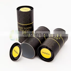 Paper Tube Food Grade Cookies Tin Container Small Gold Round Box thumbnail-1