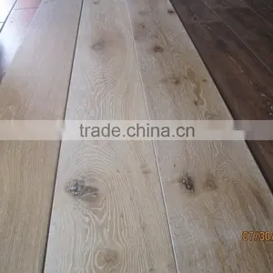 20mm Wide Plank White Brushed Oak Engineered Flooring thumbnail-1