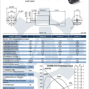 2232RB 22 mm Micro Coreless Brushless dc Electric Motor thumbnail-2