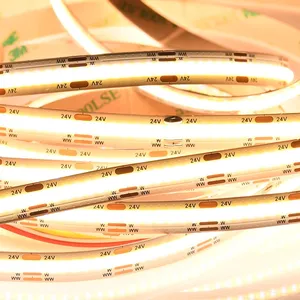 High Brightness 12V/24V Christmas Lights IP20 Flexible Cob Led Strip Light thumbnail-1