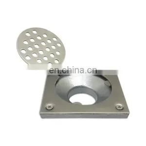Floor Drain 4inch x 4inch With Hinge Cover- Circular Pattern thumbnail-1