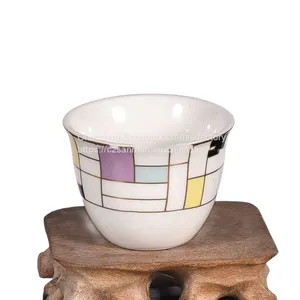 12pcs Cawa Cups Ceramic Arabic Coffee Cups New Bone China Cawa Cups With Color Box thumbnail-4