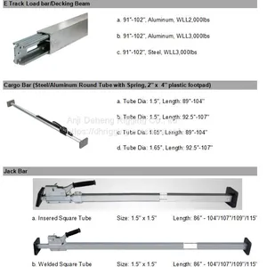 Wholesale Adjustable Aluminum Shoring Beam Steel Load Bar Stabilizer Cargo Bar thumbnail-5