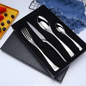 Restaurant Stainless Steel Cutlery 304 Silver Plated Polishing Flatware Set thumbnail-2