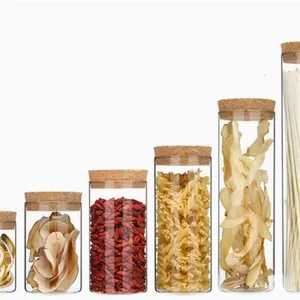 Borosilicate Glass Kitchen Use Food Storage Jar With Sealed Food Grade Bamboo Lid thumbnail-1
