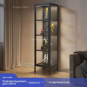 Secure Lockable Tempered Glass Display Cupboard | Secure & Long-lasting | for Retail Store and Showroom thumbnail-1