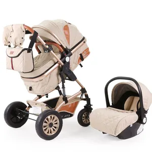 Luxury 3-in-1 Multifunction Baby Stroller With Removable Carry Cot Pram Wholesale Option - Buy Two-way High Landscape Stroller Oxford Material Newborn thumbnail-3