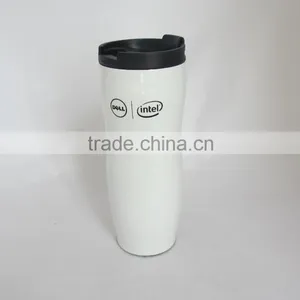 14oz High Quality Custom Non Spill Double Wall Stainless Steel Thermos Travel Mug With Screw Lid thumbnail-5