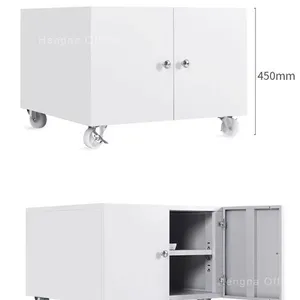 Heavy Duty Printer Stand With Wheels | Adjustable Shelf Base for Printers | Office Equipment Storage for Large Enterprises thumbnail-5