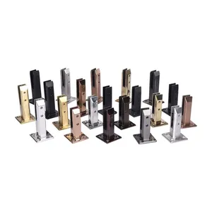Duplex 2205 Glass Spigot Square Shape Friction Fit No Hole Required Mirror Finish for Staircase Balustrade thumbnail-2