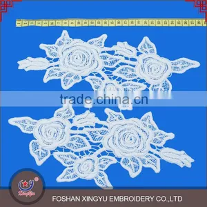 Promotion Wholesale Custom 2pieces per Set Crochet Embroidery Neckline Designs Shoulder Applique thumbnail-1