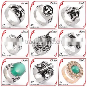 Fashion Hotsale Item Black Plated Mens Style Wholesale Skull Rings Skull 316L Stainless Steel Men's Ring thumbnail-3