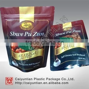Aluminum Coffee Bag With Logo Printing Four/eight Side-gusset Sealing With Valve thumbnail-3