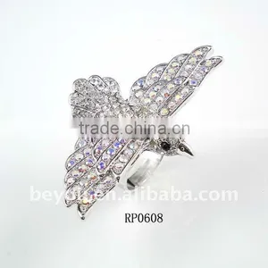 Newest Fashion Bird Rhinestone Ring Jewerly thumbnail-1