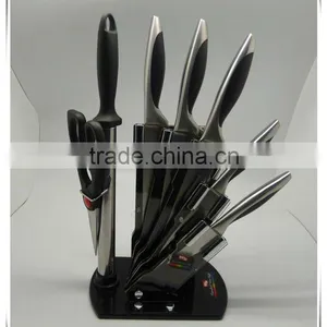 8pcs Stainless Steel Solid Handle Good Quality Kitchen Knife thumbnail-1