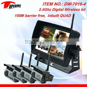 DW-7016-4 2.4Ghz Digital Wireless Reversing Camera System With No Interference for Truck thumbnail-1