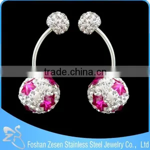 Surgical Steel Navel Piercing Crystal Color Changing Belly Button Ring thumbnail-6