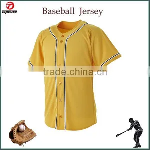 Sublimation Custom Design Factory Price Plain Baseball Jersey Shirts thumbnail-1